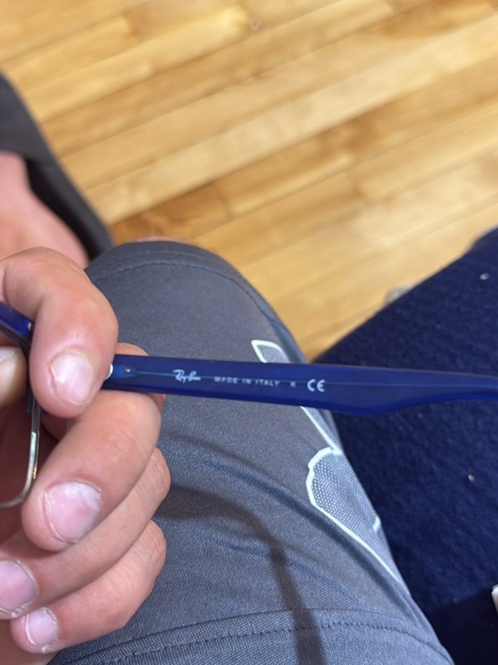 Ray-Ban Blue and Silver Semi-Rimless Eyeglasses frame only - Picture 2 of 4
